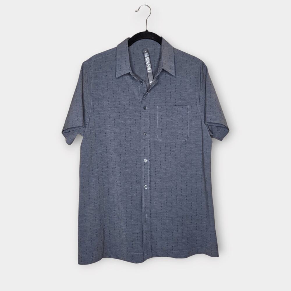 Vuori Bridge Button Down Shirt Lightweight Blue Gray Men's Small
